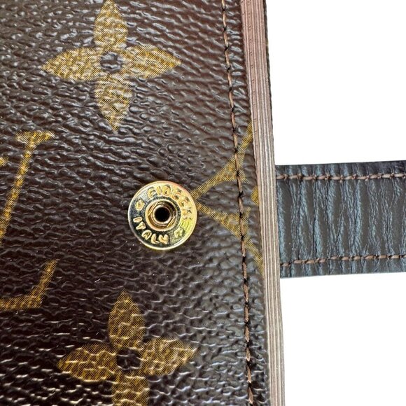 Louis Vuitton Monogram Canvas Vintage Card Holder Wallet Photo Album Snap Closur - Picture 7 of 8